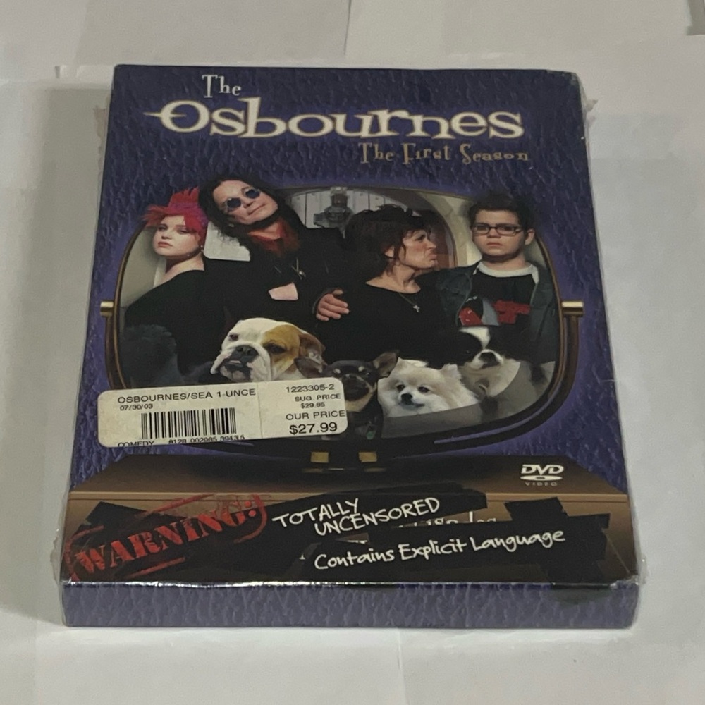 The Osbournes First Season 1 Totally Uncensored 2003 DVD NEW Sealed